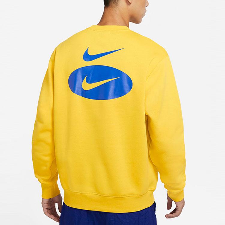Nike NSW BB Crew Logo Повседневный спортивный флисовый пуловер Мужской свитшот ярко-серный DM5461-709