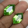 Natural PERIDOT Fancy Cut GREEN Color 16.20Ct   Rare Loose Gemstone Pair