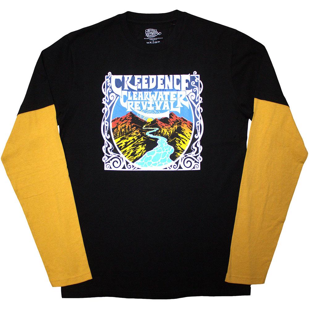 Creedence Clearwater Revival Unisex Adult River Layered Long-Sleeved T-Shirt