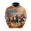 Horse Love Hoodie For Men Clothes Casual Farm Graphic Sweatshirts Horse Face Pullovers Equestrian Tracksuit Casual Male Boy Tops