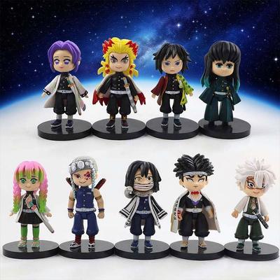 Продано Фигурка-игрушка Demon Slayer Q Version Сидящая Фигурка Аниме Kimetsu no Yaiba Танджиро Незуко Иноске Зеницу Модель Фигурки PVD Кукла
