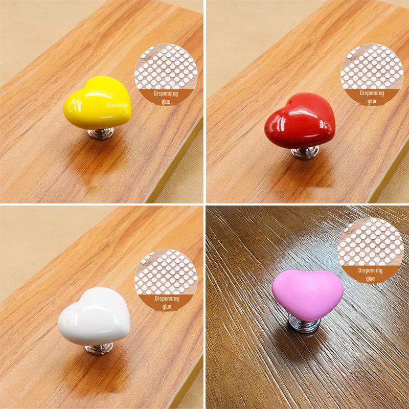 Colorful Heart-Shaped Toilet Flush Button Cover