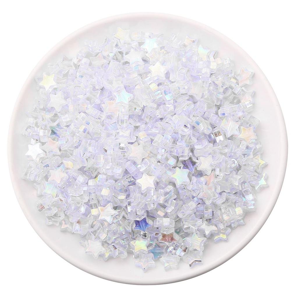 100 шт. AB цвет пятиконечная звезда в форме сердца акриловые свободные бусины-разделители для изготовления ювелирных изделий