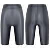 Womens Glossy High Waist Shorts Elastic Waistband Short Leggings Swimwear Workout Sports Bottoms
