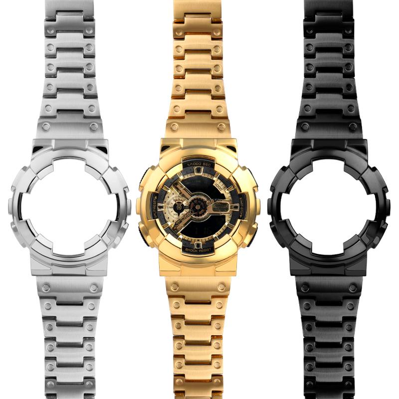 Модифицированный набор из нержавеющей стали для корпуса и ремешка Casio G-SHOCK GA-110 ga100 120 140 металлический безель ремешок браслет комплект для модификации