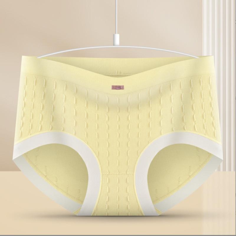 Honey Peach Hip Underwear Women's Seamless Cotton Mid Waist Underwear Lifting Hip Girls' Triangle Pants