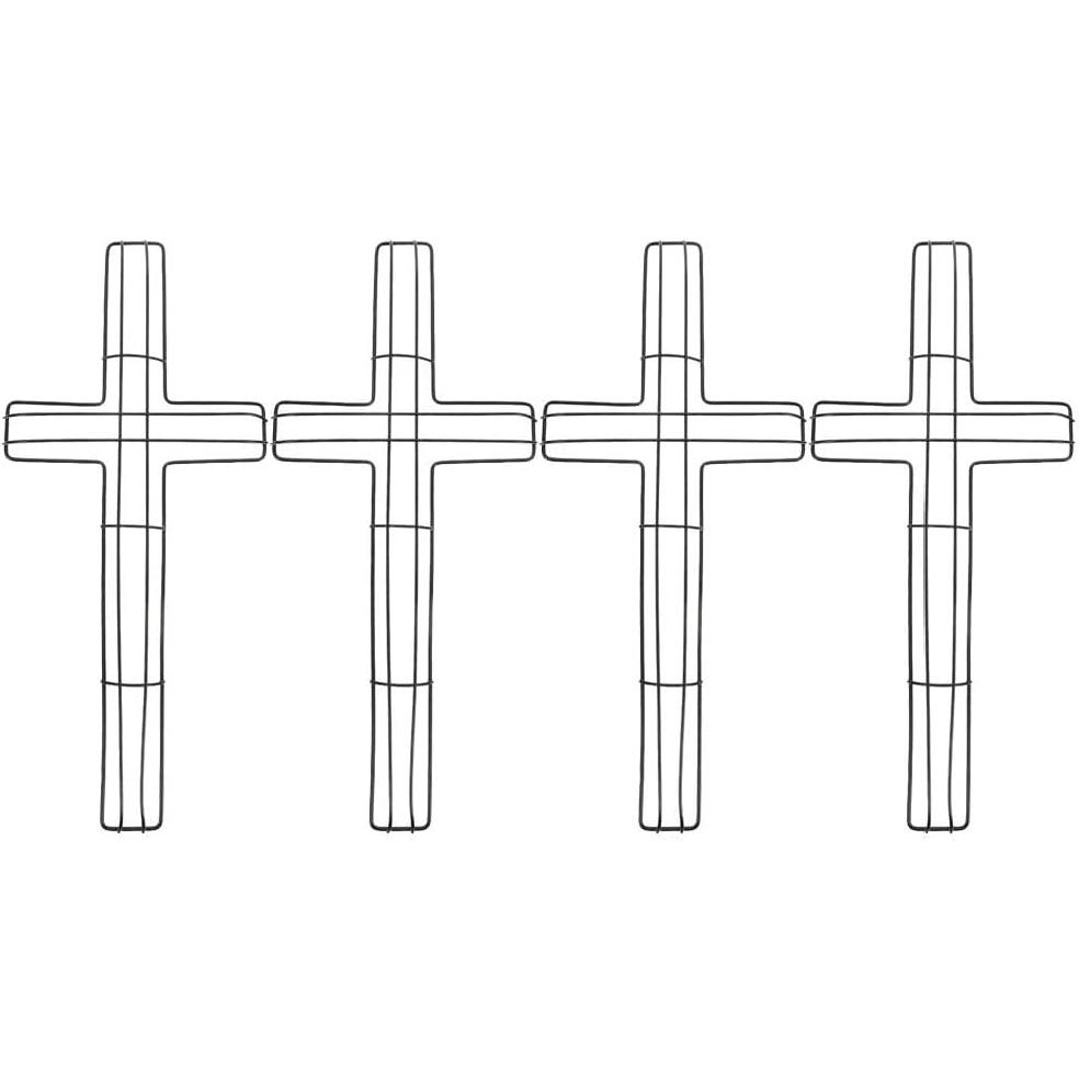 PRETYZOOM Гирлянда Цветок 16 дюймов Проволока Набор из 4Пасхальный Крест Венок Цветочный Венок Настенный Венок Инструмент для Изготовления Венков Свадебный Венок Кольца Каркас для Гирлянды