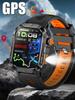 New Military GPS Smart Watch Men Bluetooth Call 30m Waterproof Outdoor LED Flashlight Compass Sport Smartwatch 2025