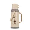 2L Vintage Thermos Flask with Leather Insulation for Dorm/Home - Small, Plastic Shell for Boiling Water