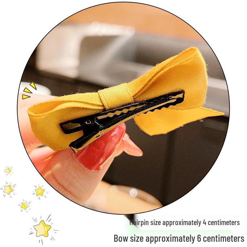 Korean Bow Hair Clips for Girls - Cute Small Hairpins & Accessories for Babies and Kids