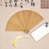 Chinese Style Solid Color Bamboo Fan Exquisite Elegant Handheld Fans  Hanfu Accessories