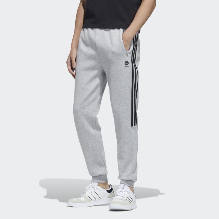 adidas Мужские зауженные толстые спортивные штаны с 3 полосками Neo Iconic, серые, HD4706