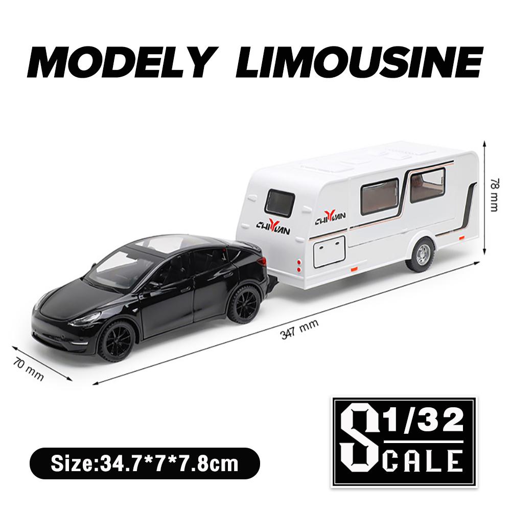 Масштаб 1/32 Tesla Model Y Caravan, металлический литой под давлением сплав, игрушечная модель автомобиля, грузовики для детей, игрушки, автомобили, коллекция для хобби