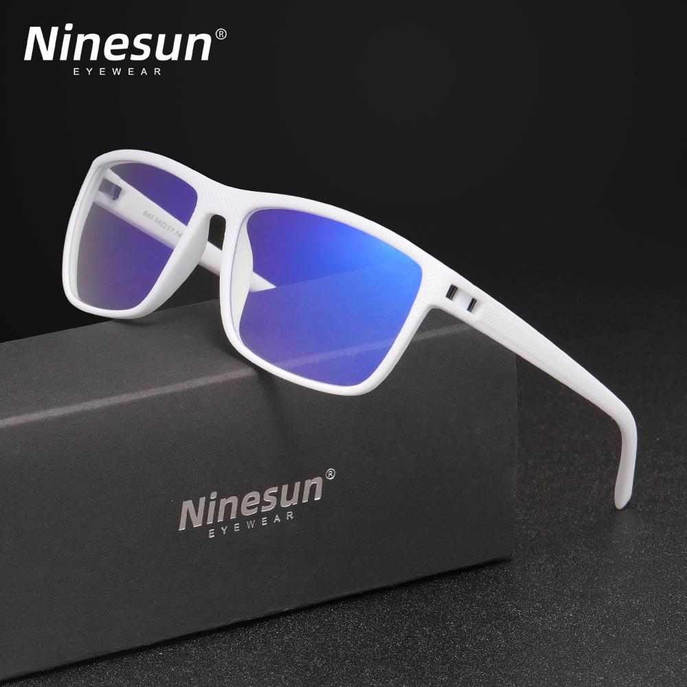 NINESUN Causal Blue Light Blocking Glasses TR90 Frame Women Men Anti Blue Light Eyewear Transparent Lens Optical Eyegalsses