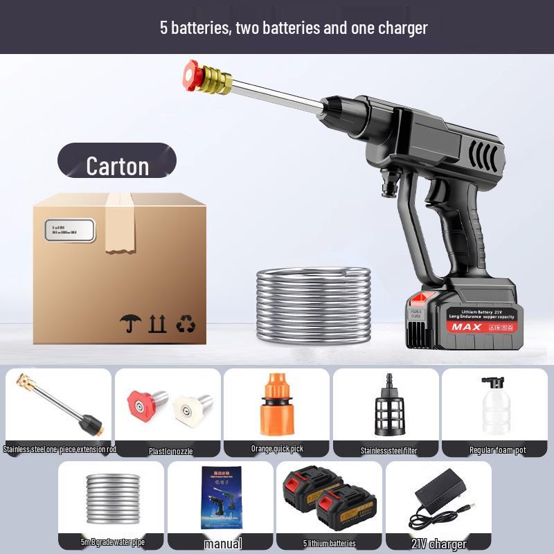 Портативный беспроводной пистолет для мойки автомобиля высокого давления с аккумулятором