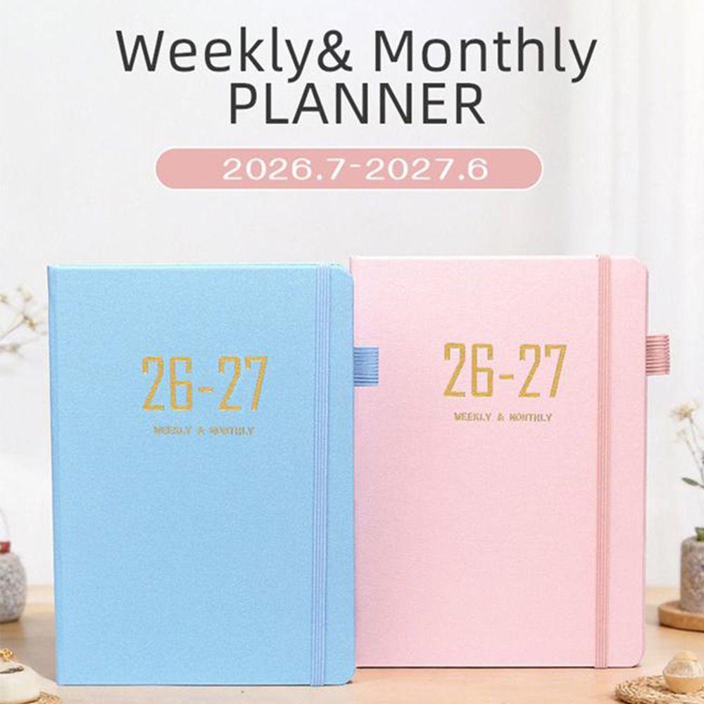 Daily Planning 2027 A5 Planner Notebook with Strap Daily Planner Fabric Notebook Office Stationery