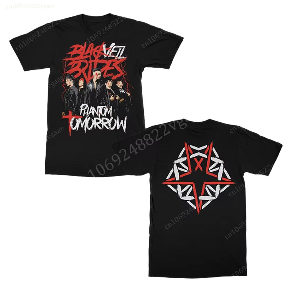 Летняя черная футболка Veil Brides для мужчин, хлопковая женская винтажная футболка с коротким рукавом для детей, большие топы