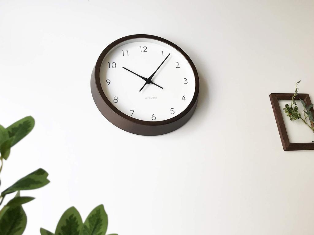 KATOMOKU Muku Clock 7 коричневые настенные часы с непрерывной секундной стрелкой радио km-60BRRCS 306 мм (Часы СКП)