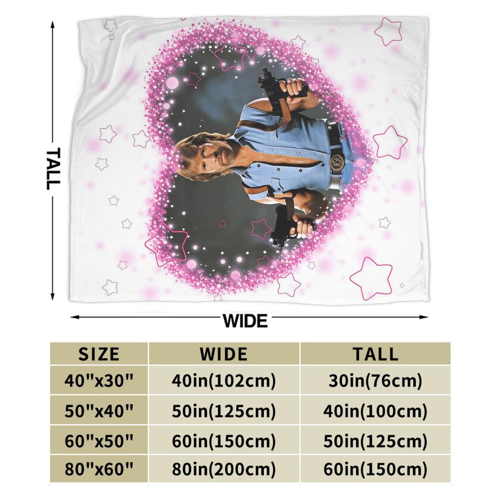 Chuck Norris heart frame Poster Blankets Quality Comfortable  Throw Blanket Winter Camping Bedroom Casual Bedspread