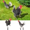 Реалистичные статуи курицы, акриловые колья в виде петухов, декор скульптур животных, куриные орнаменты, художественный декор для двора на заднем дворе