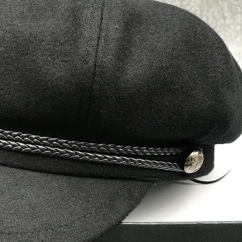 Зимняя шерстяная восьмиугольная шляпа для взрослых, мужской берет, модная фетровая шапка для девочек, 54 см, 56 см, 57,5 ​​см, 59 см, 61 см, 62 см