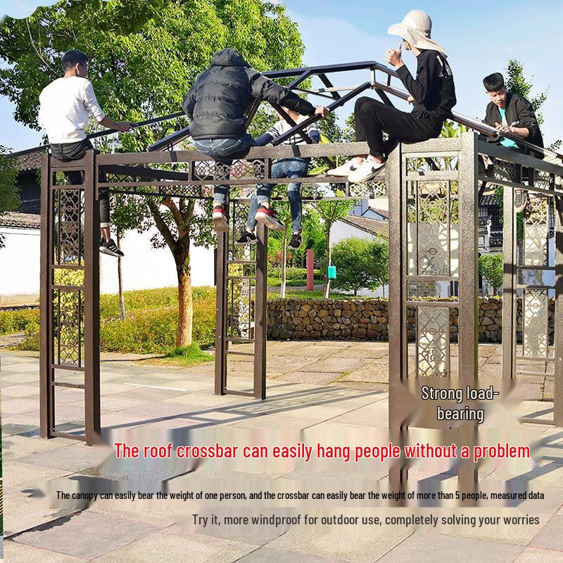 Aluminum Alloy Garden Gazebo: New Chinese Style Outdoor Courtyard Sunshade Pavilion