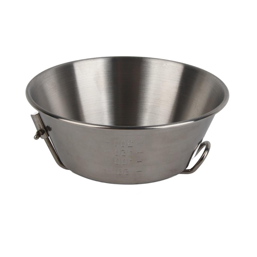 Stainless Steel Folding Bowl Lightweight Portable Bowl Durable Foldable Bowl  BBQ
