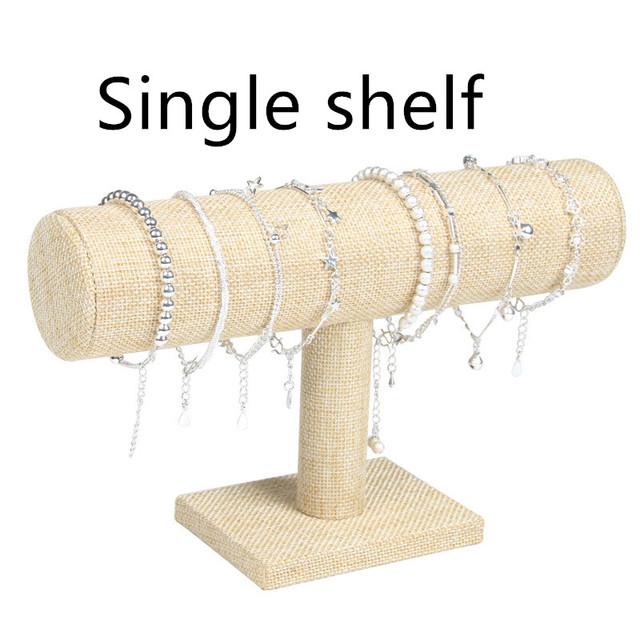 Портативный бархатный браслет, ожерелье, подставка для ювелирных изделий, держатель для часов, органайзер для ювелирных изделий, Т-образная стойка
