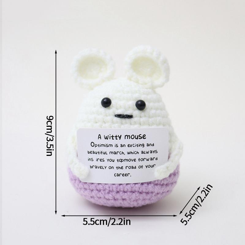 Вязание крючком вручную эмоциональное украшение позитивная энергия фрукты животное крючок тканый готовый продукт украшения для автомобиля поощрительная открытка