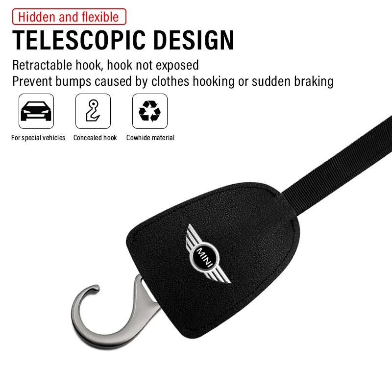 Portable Multifunction Car Seat Headrest Hook Multi-Function For BMW Mini Cooper F54 F55 F56 R56 R60 SONE Roadster Clubman Coupe