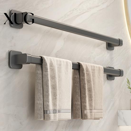 Wall-mounted Towel Rack Self-Adhesive Hand Bar Strong Load-bearing No-drill Easy to Install Bathroom Wall Mounted Hanger Removable