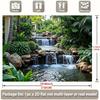 2D flat design, 1 piece  Cactus Garden Waterfall Banner - 2D flat design, suitable for winter/spring/autumn gatherings