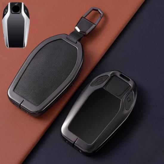 Zinc Alloy Leather Car Smart Key Case Cover For BMW G12 G30 X4 X5 730Li 740i 7