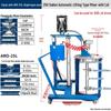 Portable 250 Gallon Automatic Lifting Pneumatic Diaphragm Pump and Mixer