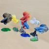 Модель рыбы-петушка Gashapon Игрушки Тропическая рыба Домашняя рыбка Фигурка золотой рыбки Модель Украшения Игрушки