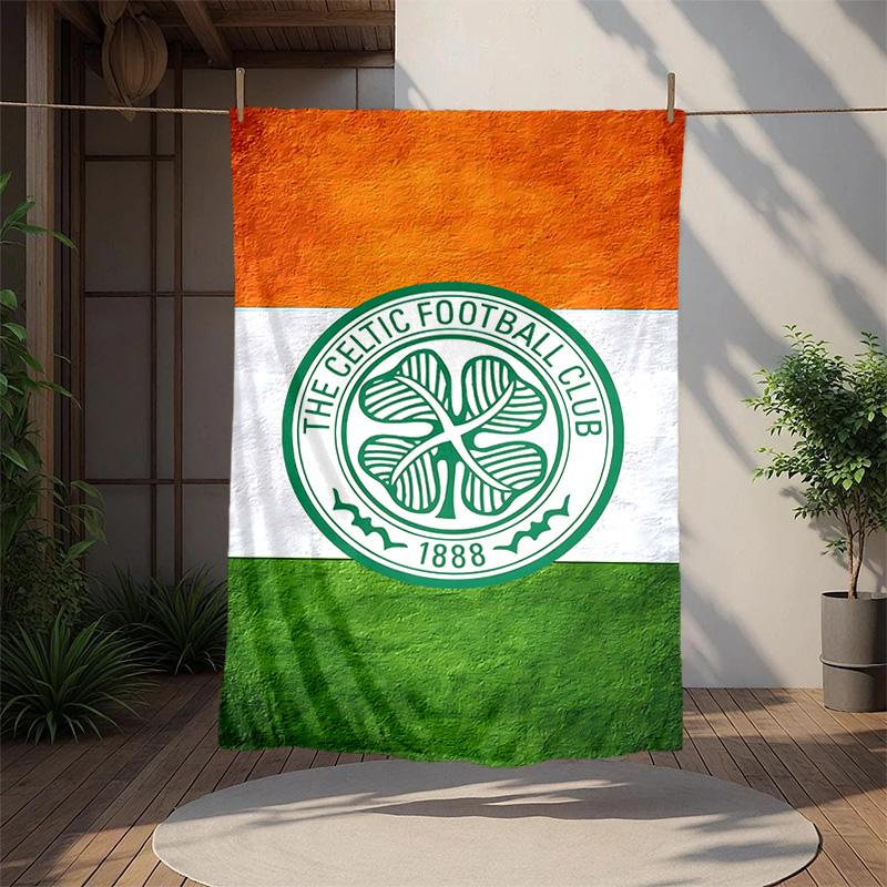 Celtic Fc Flannel Blanket Soft Warm All-Season Throw, Design for Camping, Car Travel, Hiking Sofa, Bed, Office Perfect Gift for Parties