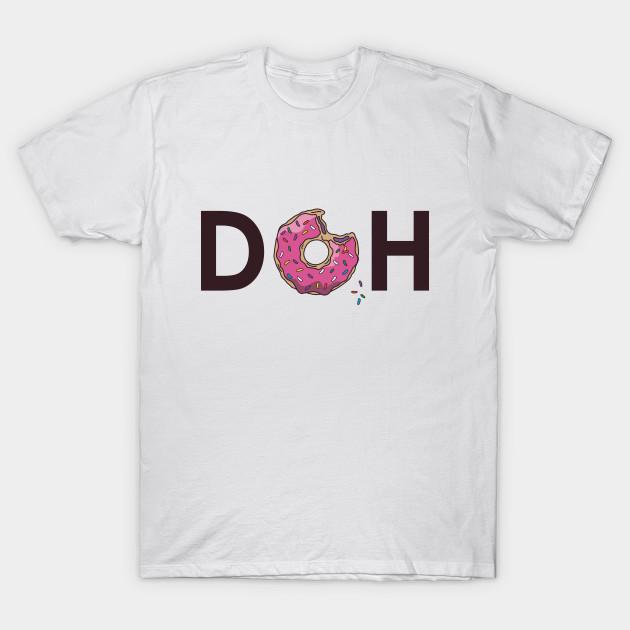 Asian Size Men Black Print T-shirt D'Oh! No-Cut Heat Transfer Print Cotton Tshirt