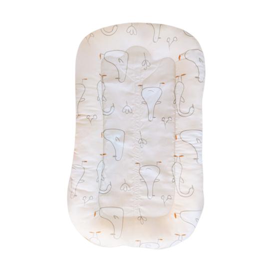 Детский шезлонг для новорожденных с отстегивающимся моющимся чехлом, дышащая подушка для отдыха младенца для времени на животике, для использования в кроватке, на диване