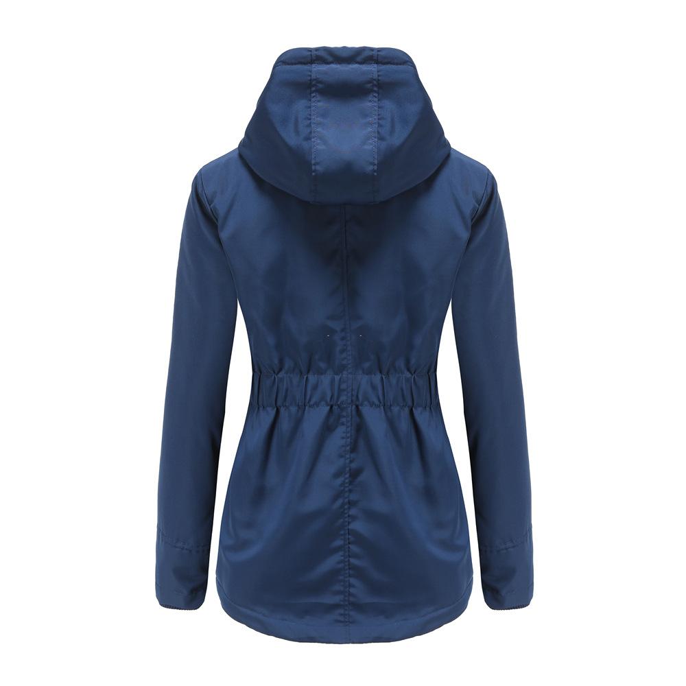 Women Hooded Collar Long Sleeve Solid Color Zipper Lamb Velvet Thickened Warm Parka S-5XL