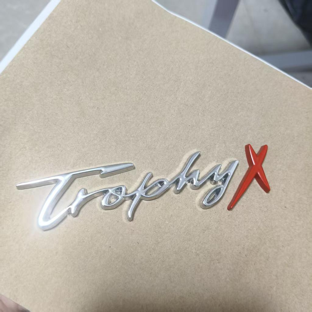 Trophy X logo, suitable for MG TrophyX modified rear logo, metal letter label