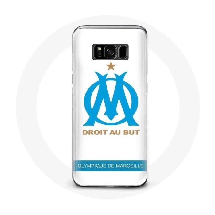 Чехол для Samsung Galaxy S8 plus с логотипом Олимпик Марсель, белый фон