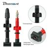 Deemount 45\60\80MM Бескамерные ниппели для велосипеда из алюминиевого сплава Presta с квадратным основанием FV, съемный сердечник, воздушный клапан для MTB