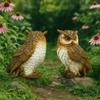 Resin Owl Statue Simulated Bird Miniature Figurine Cute Desktop Ornament  Office