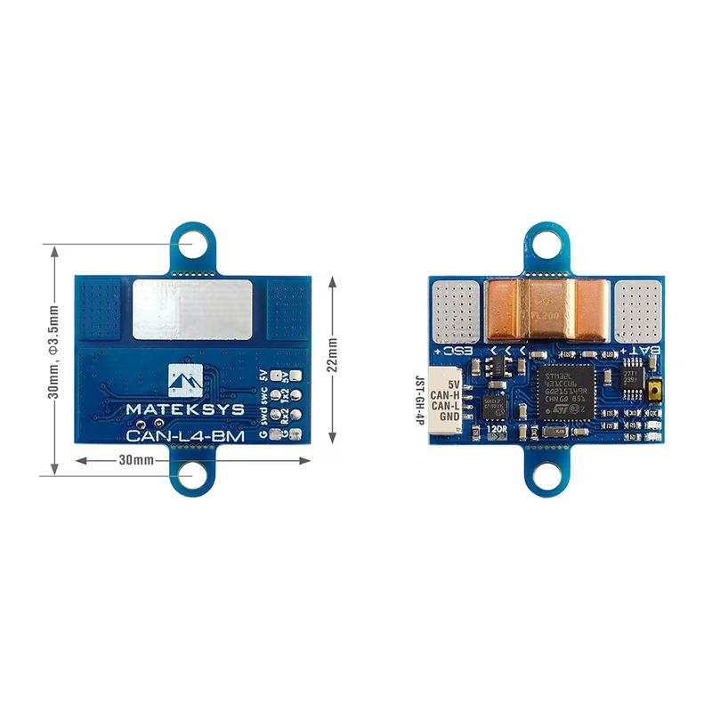 MATEK CAN-L4-BM Цифровой монитор питания AP_Periph CAN TI INA239 DroneCAN 30*22 мм ArudPilot для полетного контроллера RC самолета