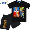 Dragon Ball Son Goku Anime T-shirt Set Kids Polyester Short Sleeve Shorts 2-piece Set Boys Girls Cartoon Clothing