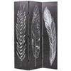 Room Divider - vidaXL - Foldable 120x170 Cm - Feathers Black and White - Interior - Contemporary Design