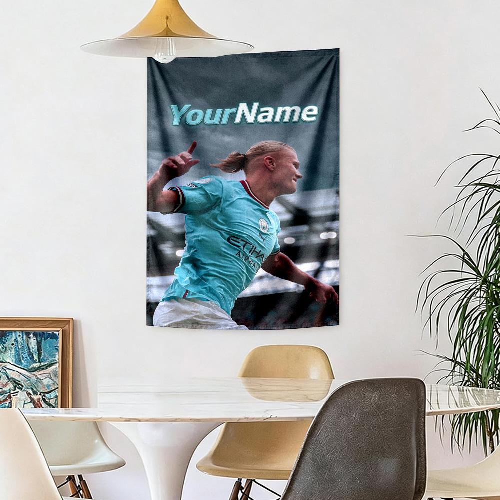 Haaland Custom Your Name Wall Decor Tapestry Art For Pet Memorial Birthdaywedding Party Backdrop Family Gift
