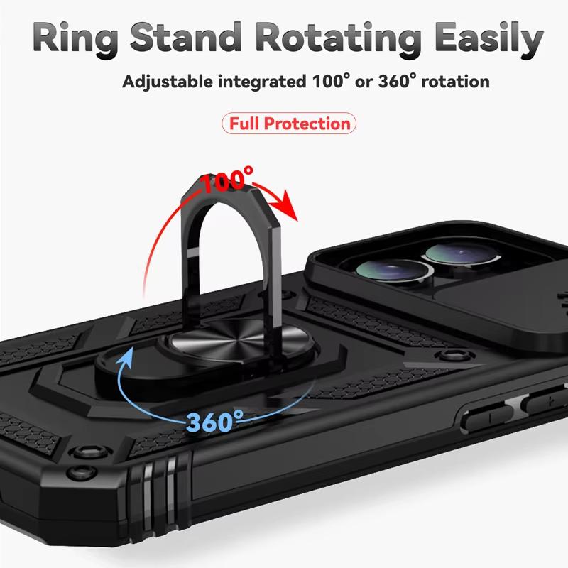 Shockproof Armor Funda For iPhone 17Pro Max/17/17AiR/16Pro Max/16/16Plus/15Pro/15Plus Slide Lens Protect Phone Case Back Cover