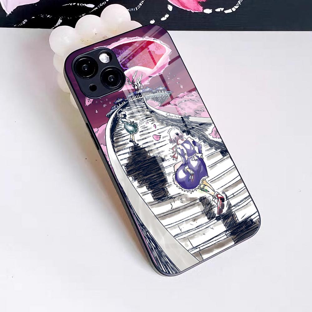 Game Touhou Project Phone Case For IPhone 17 Pro Max 16 15 14 Pro Max 13 11 X Xs Xr 8 7Plus Glass Cover