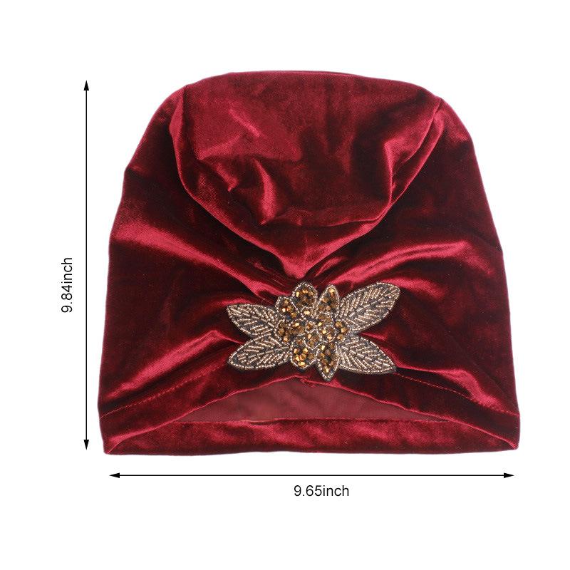 Женская шапка-шарф с бусинами и цветами, шапка-бини для химиотерапии, тюрбан, шапка-бини